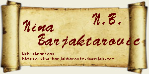Nina Barjaktarović vizit kartica